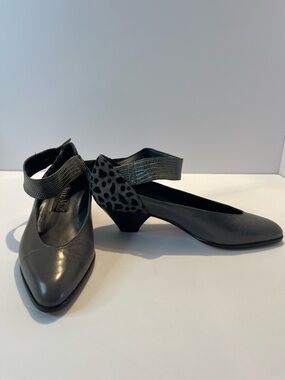 Nando Muzi Italy Leather Heels – Size 6.5 gray